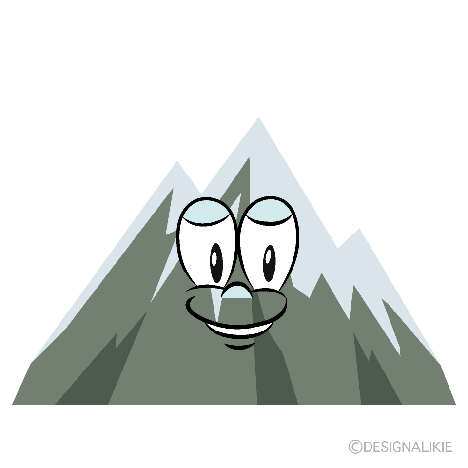 Snowy Mountain Cartoon Character Image