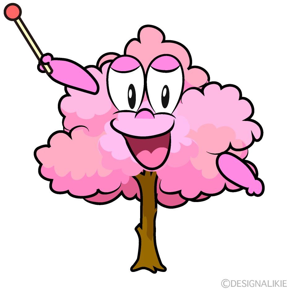 Speaking Cherry Tree Cartoon Character Image