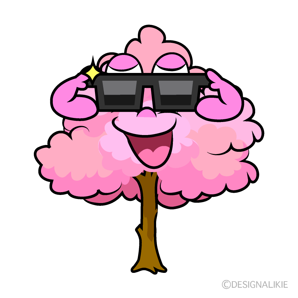 Cool Cherry Tree Cartoon Character Image