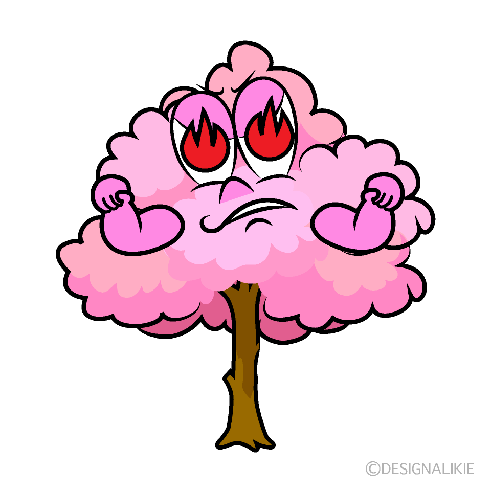 Enthusiasm Cherry Tree Cartoon Character Image