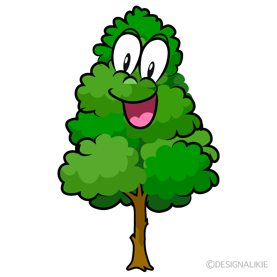 Surprising Tall Tree Cartoon Character Image