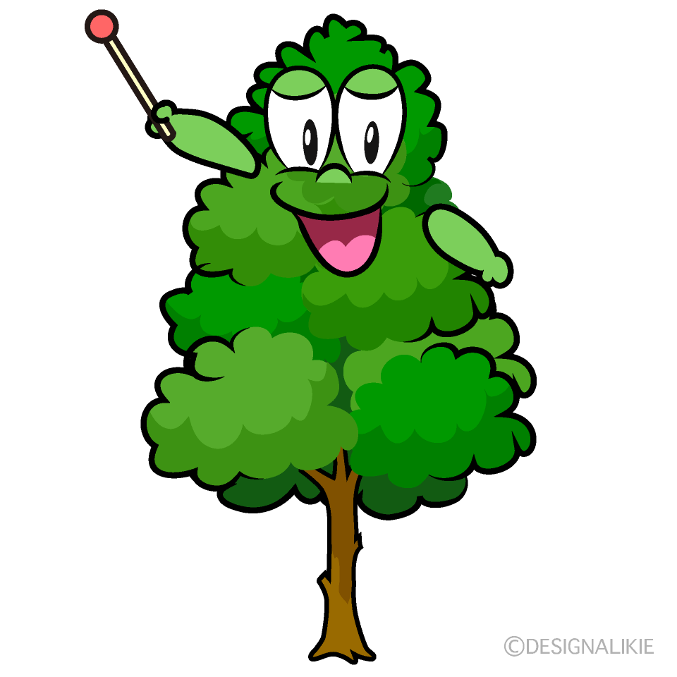 Speaking Tall Tree Cartoon Character Image