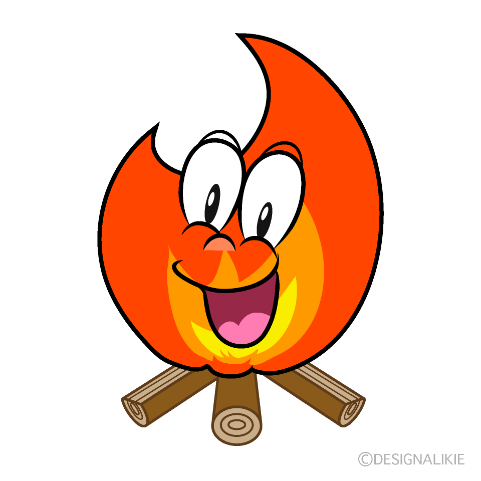 Surprising Bonfire Cartoon Character Image