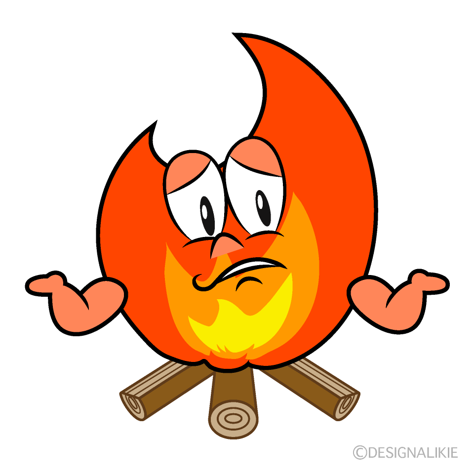 Troubled Bonfire Cartoon Character Image