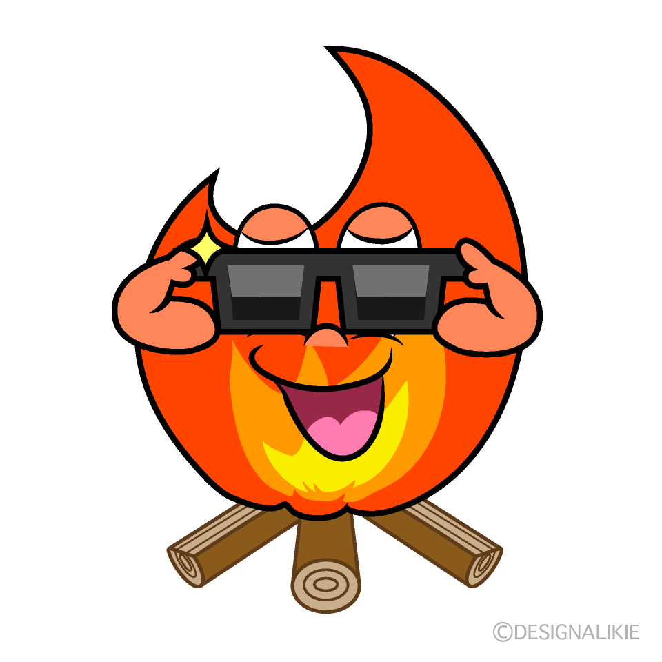 Cool Bonfire Cartoon Character Image