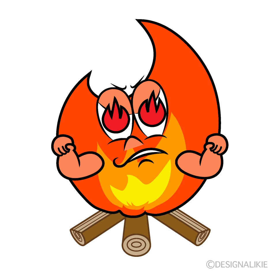 Enthusiasm Bonfire Cartoon Character Image