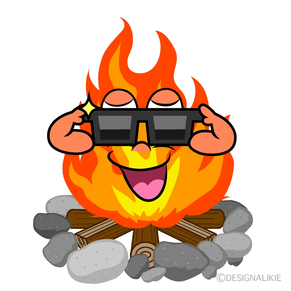 Cool Campfire Cartoon Character Image