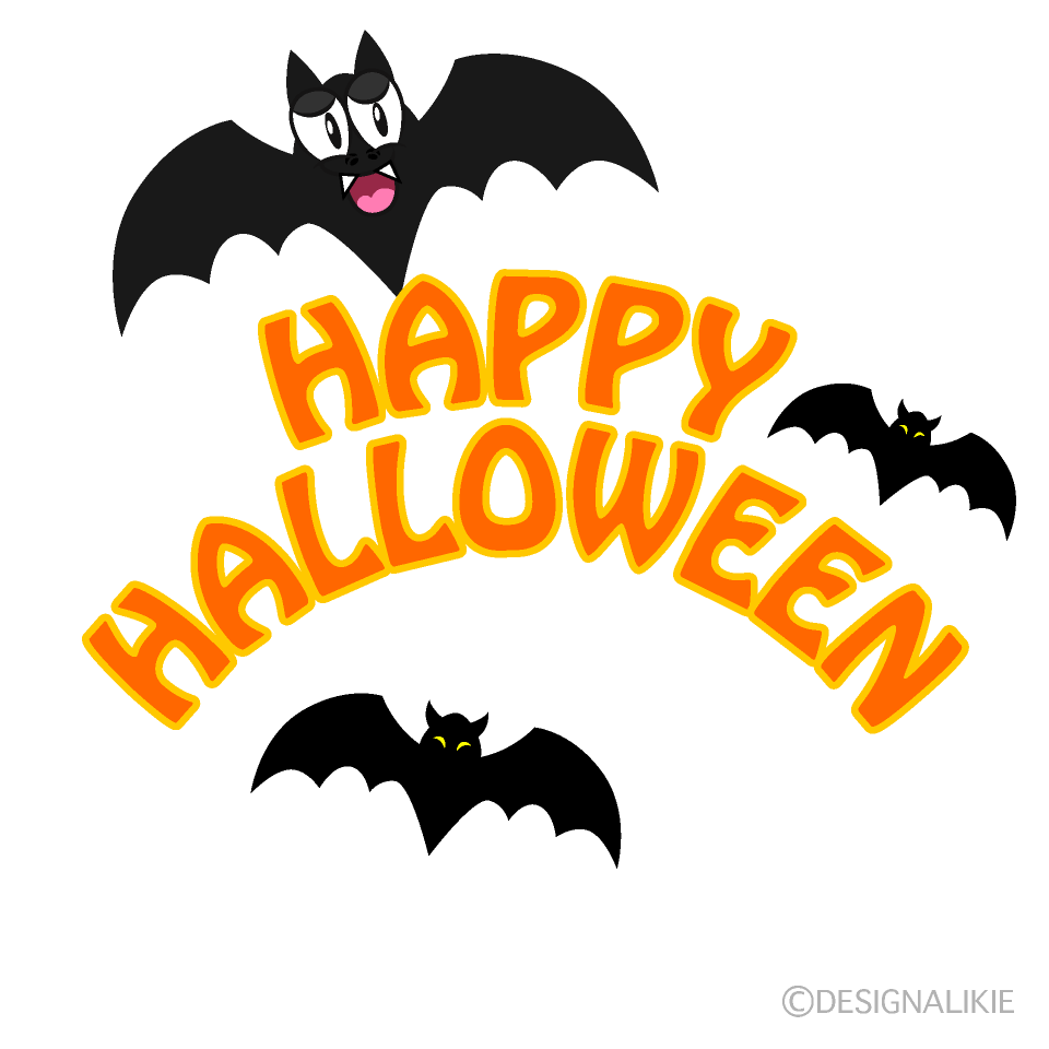 Murciélagos con Feliz Halloween Imágenes Gratis de Personajes de Dibujos  Animados｜Charatoon ES