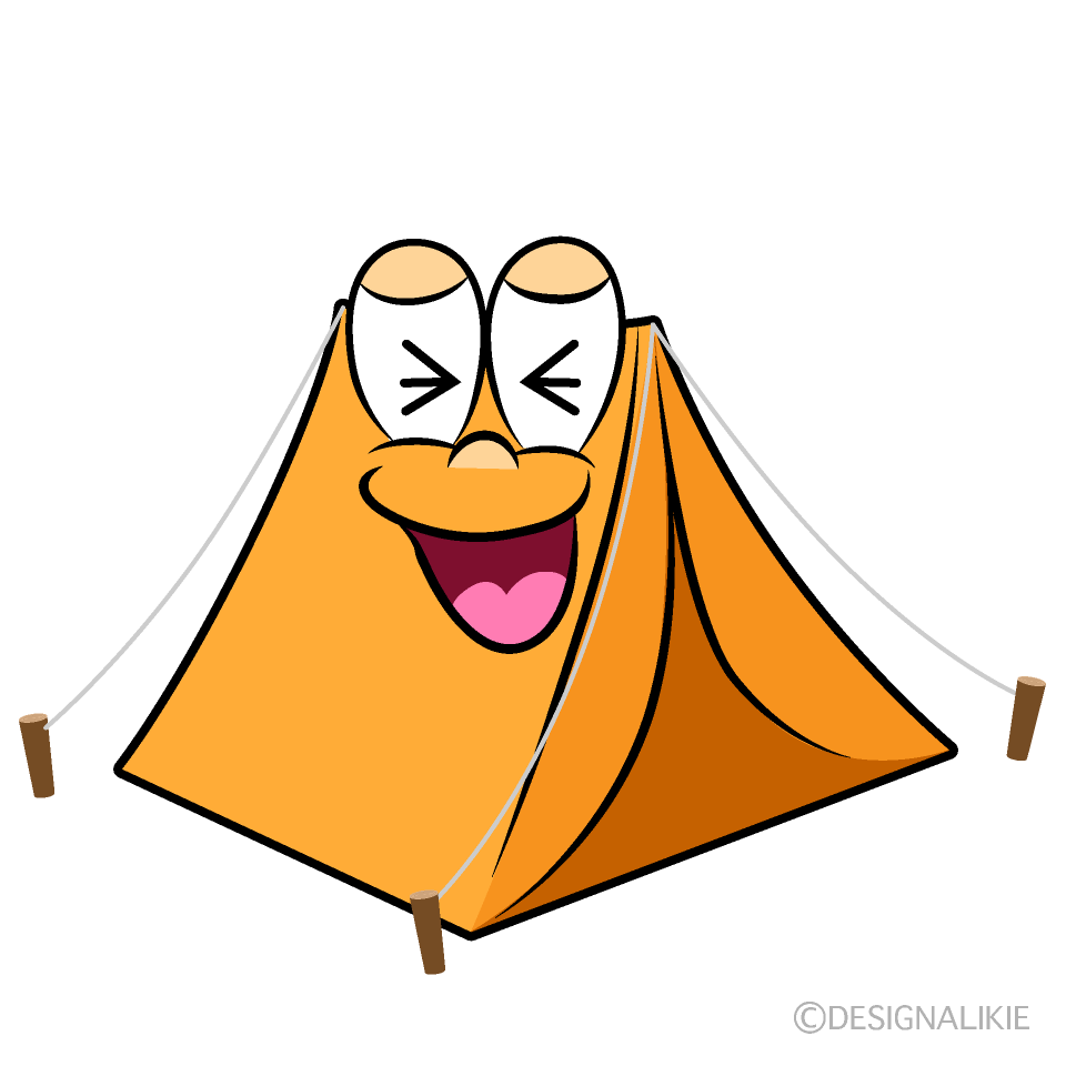 Laughing Tent Cartoon Character Image