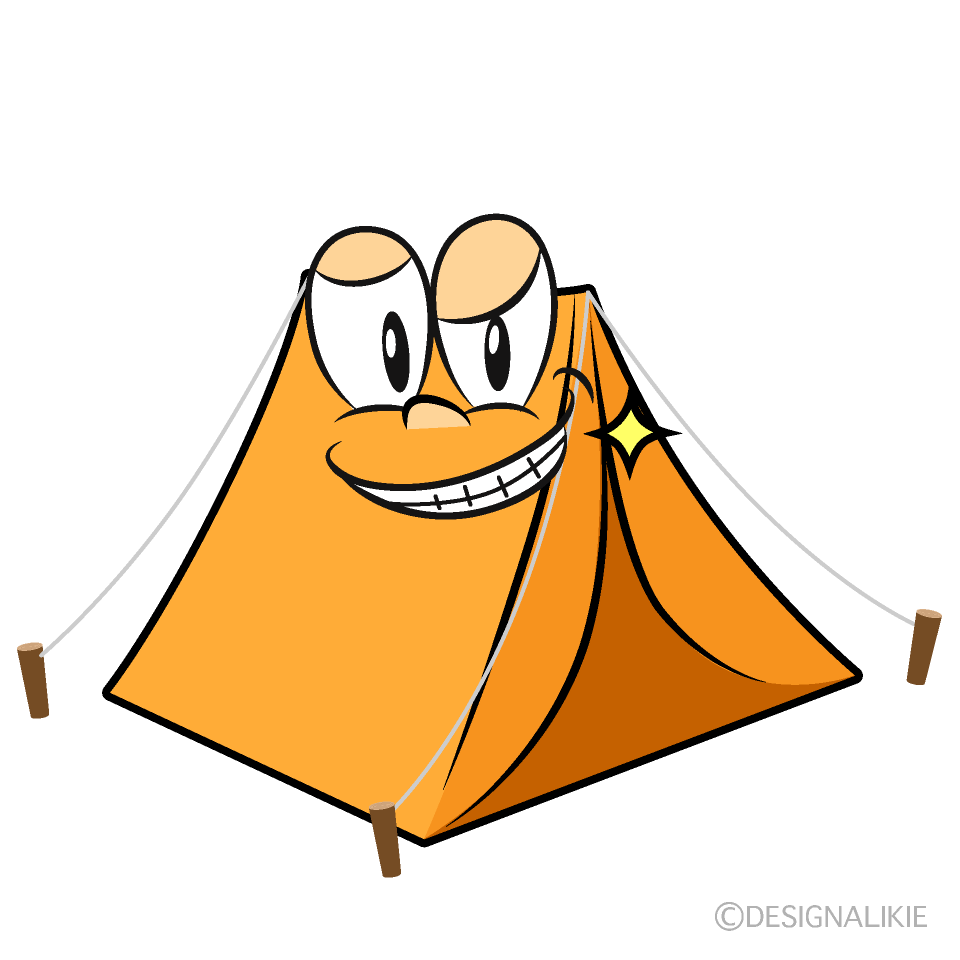 Grinning Tent Cartoon Character Image