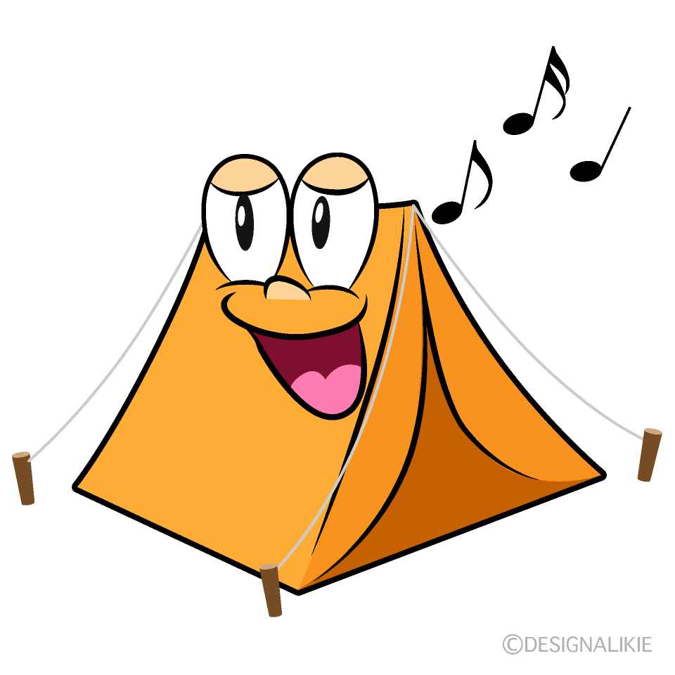 Singing Tent Cartoon Character Image