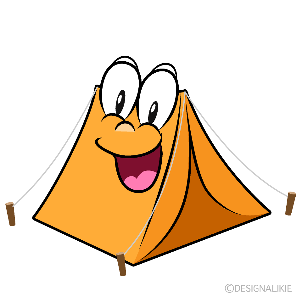 Surprising Tent Cartoon Character Image