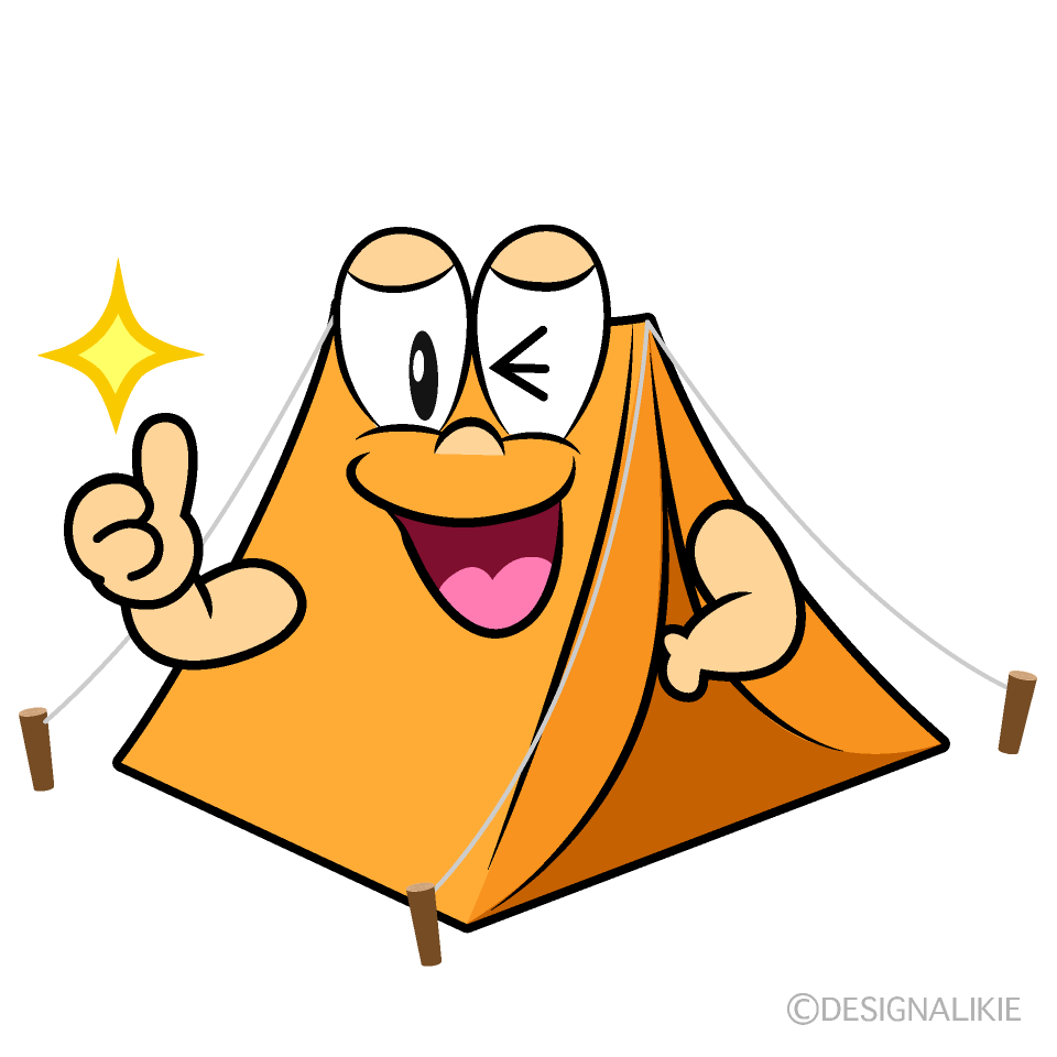 Thumbs up Tent Cartoon Character Image