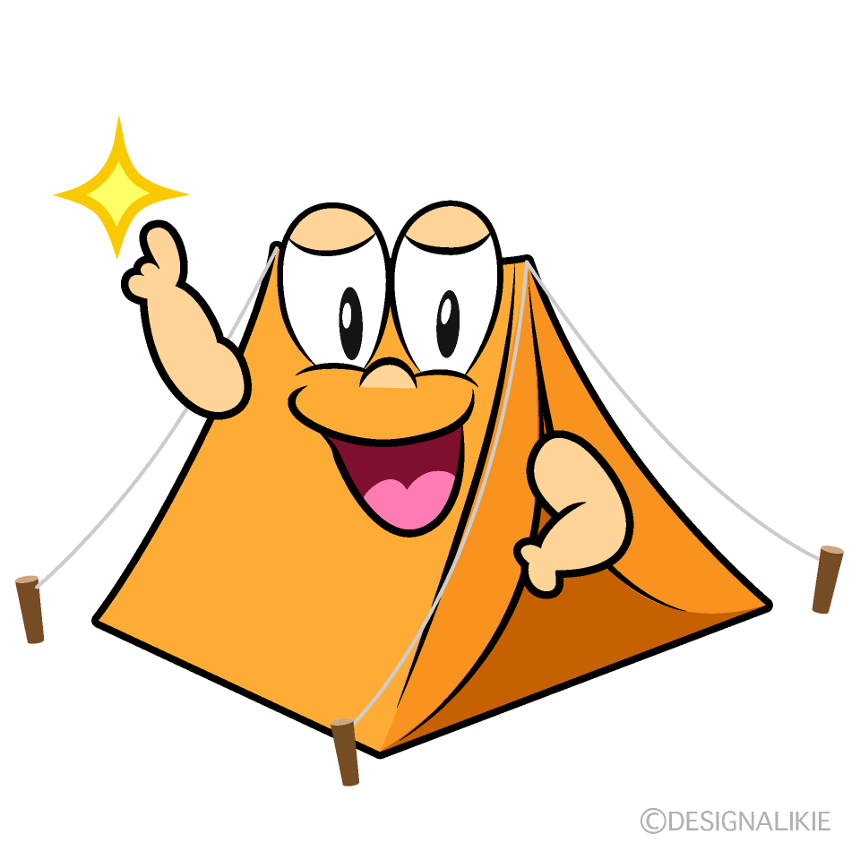 Posing Tent Cartoon Character Image