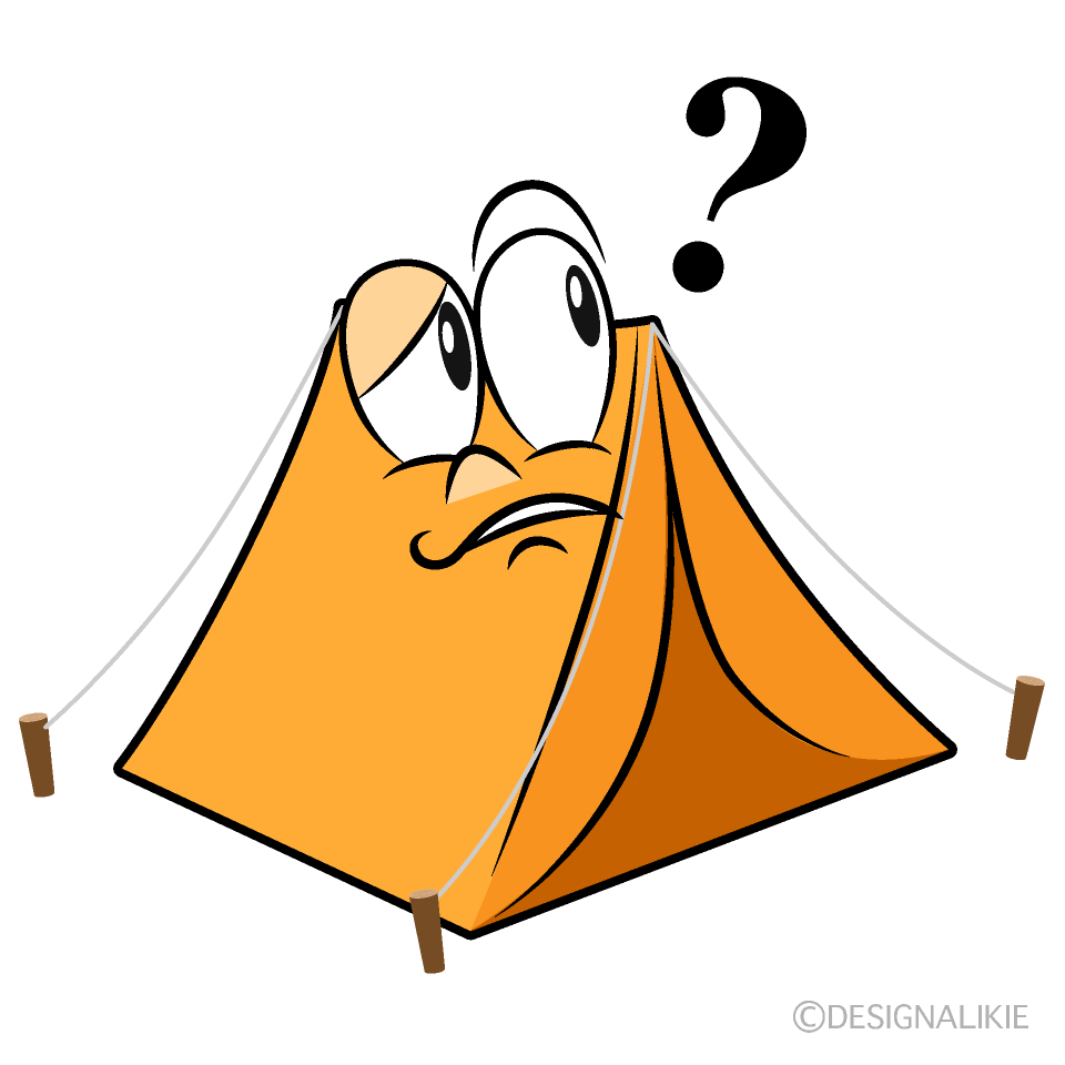 Thinking Tent Cartoon Character Image