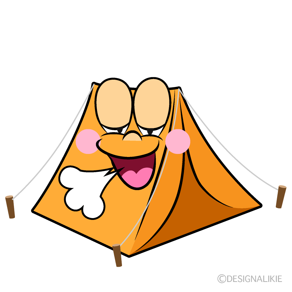 Relaxing Tent Cartoon Character Image