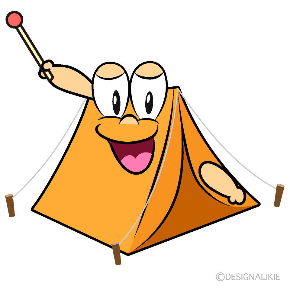 Speaking Tent Cartoon Character Image