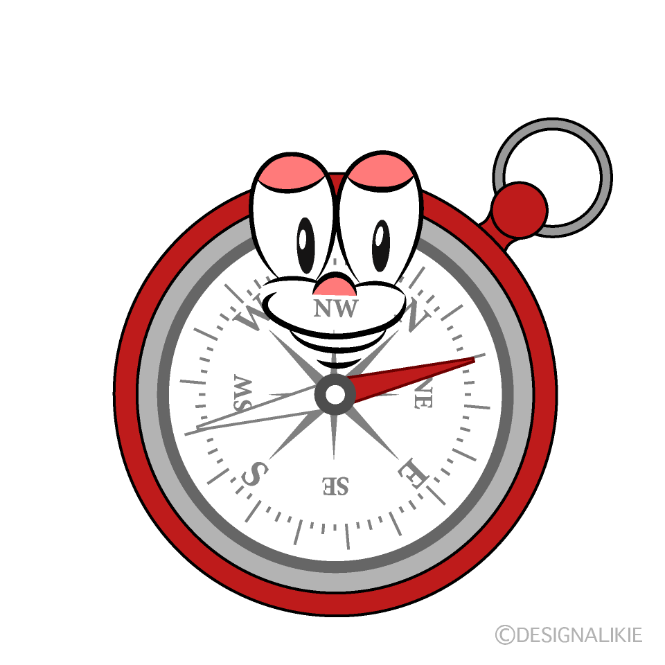 Compass Cartoon Character Image