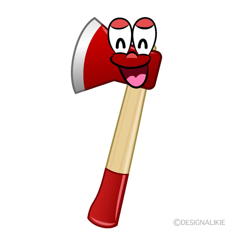 Smiling Hatchet Cartoon Character Image