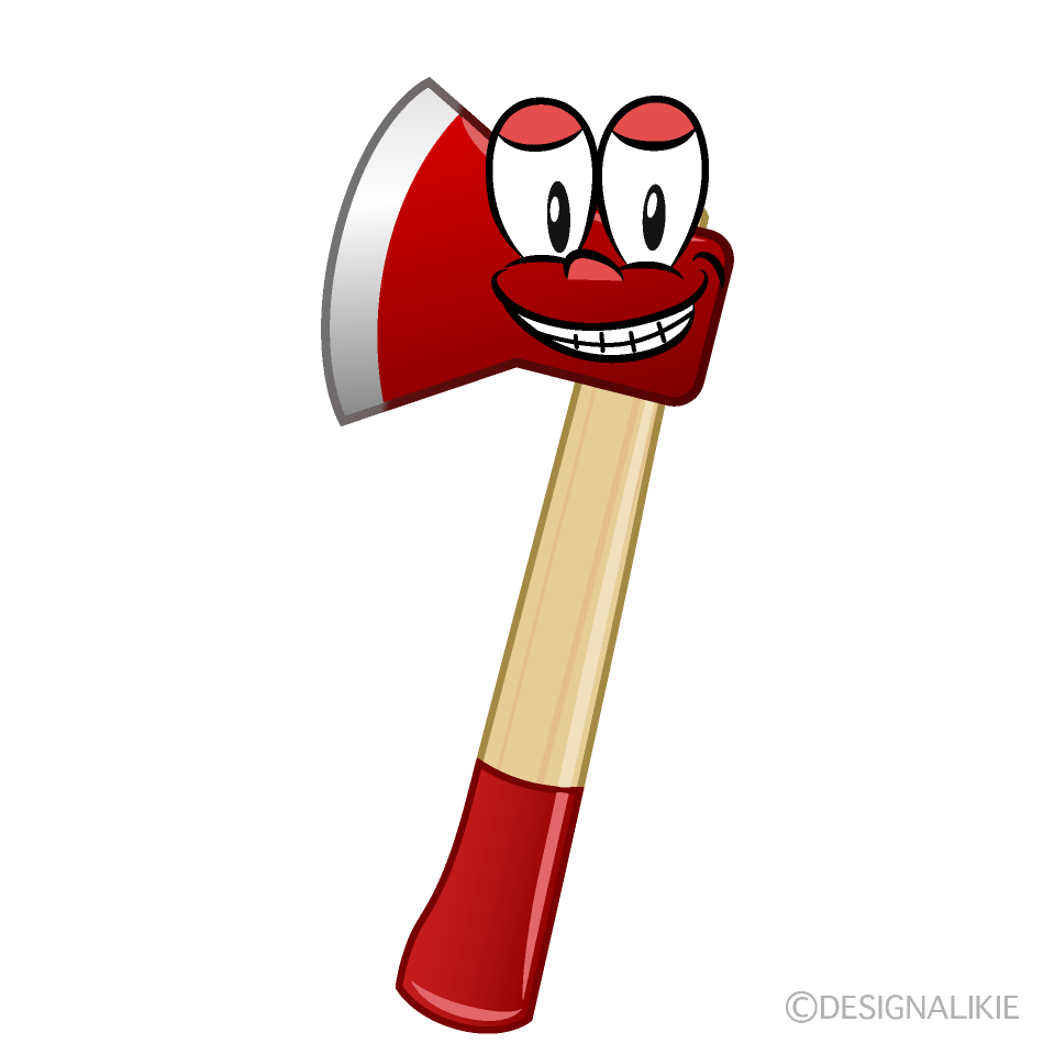 Grinning Hatchet Cartoon Character Image