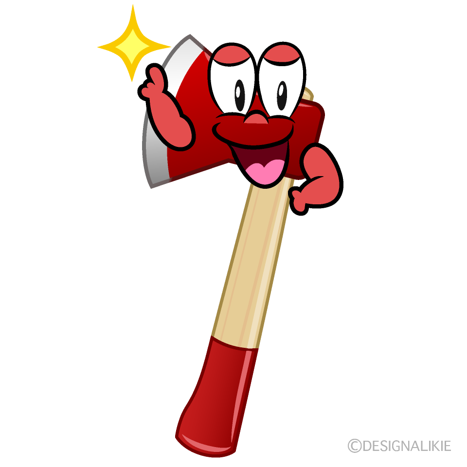 Posing Hatchet Cartoon Character Image