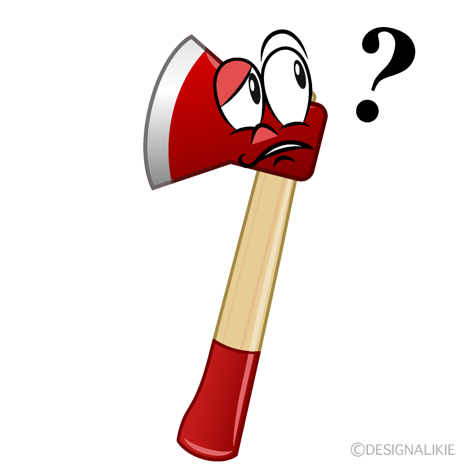 Thinking Hatchet Cartoon Character Image