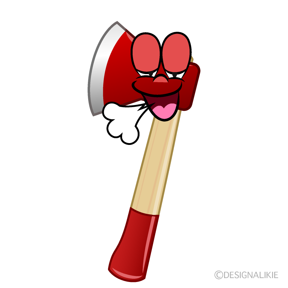 Relaxing Hatchet Cartoon Character Image