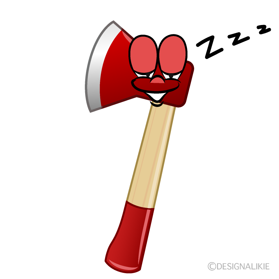 Sleeping Hatchet Cartoon Character Image