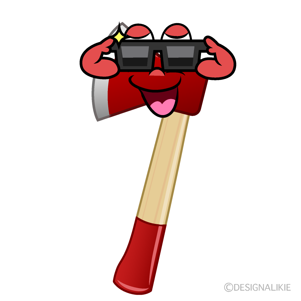 Cool Hatchet Cartoon Character Image