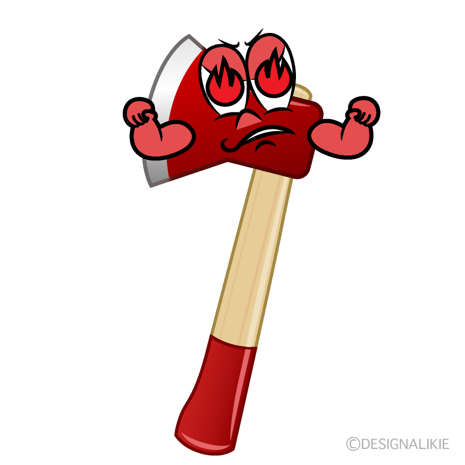 Enthusiasm Hatchet Cartoon Character Image