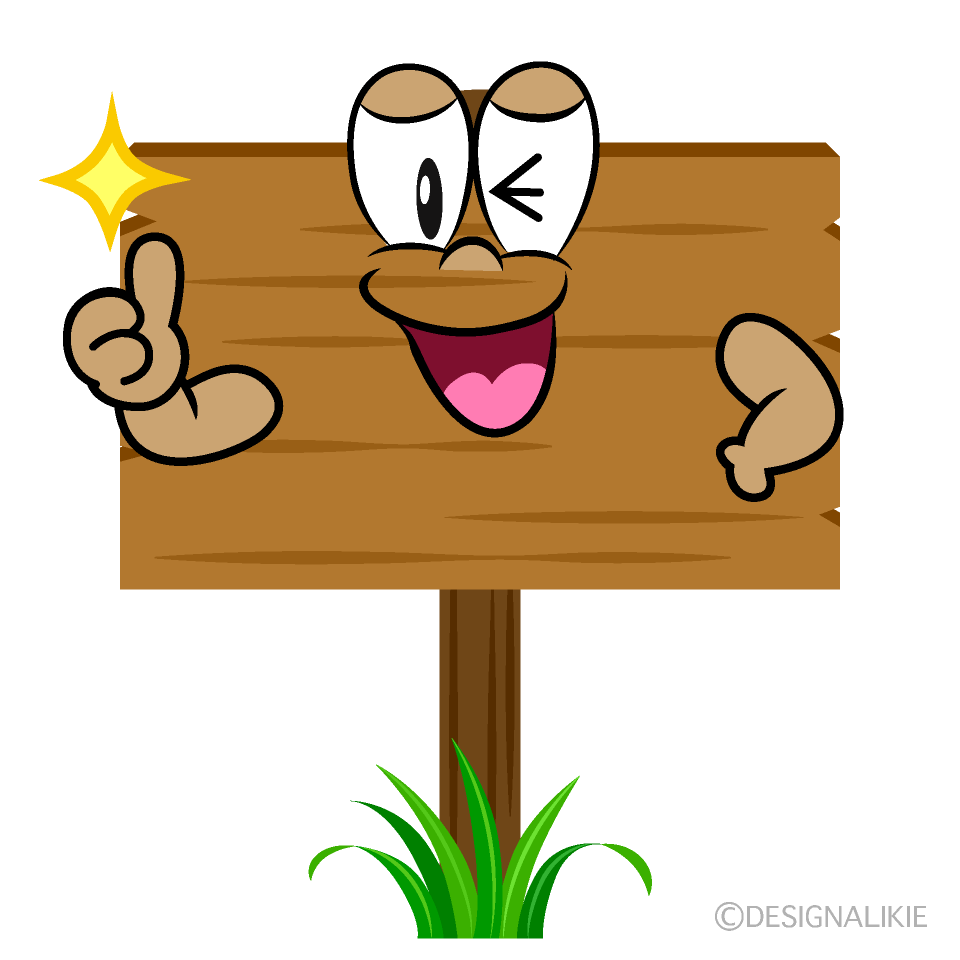 Thumbs up Signboard Cartoon Character Image