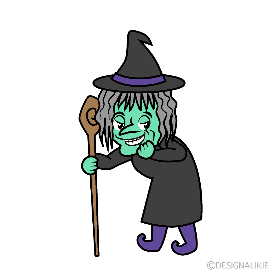 Old Witch Grinning