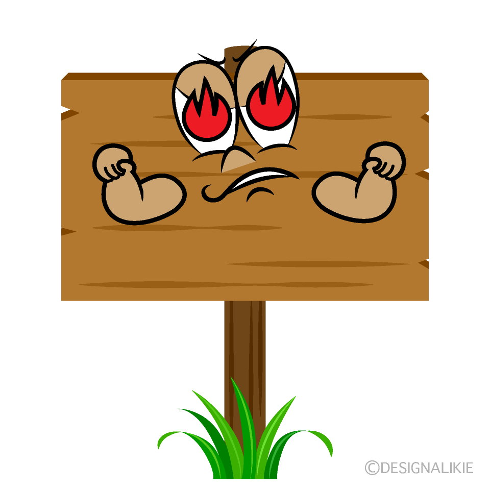 Enthusiasm Signboard Cartoon Character Image