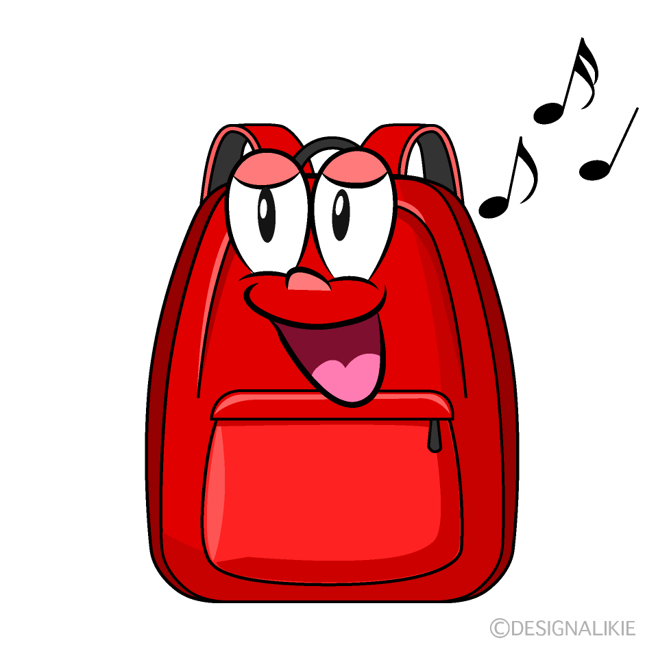 Singing Backpack Cartoon Character Image