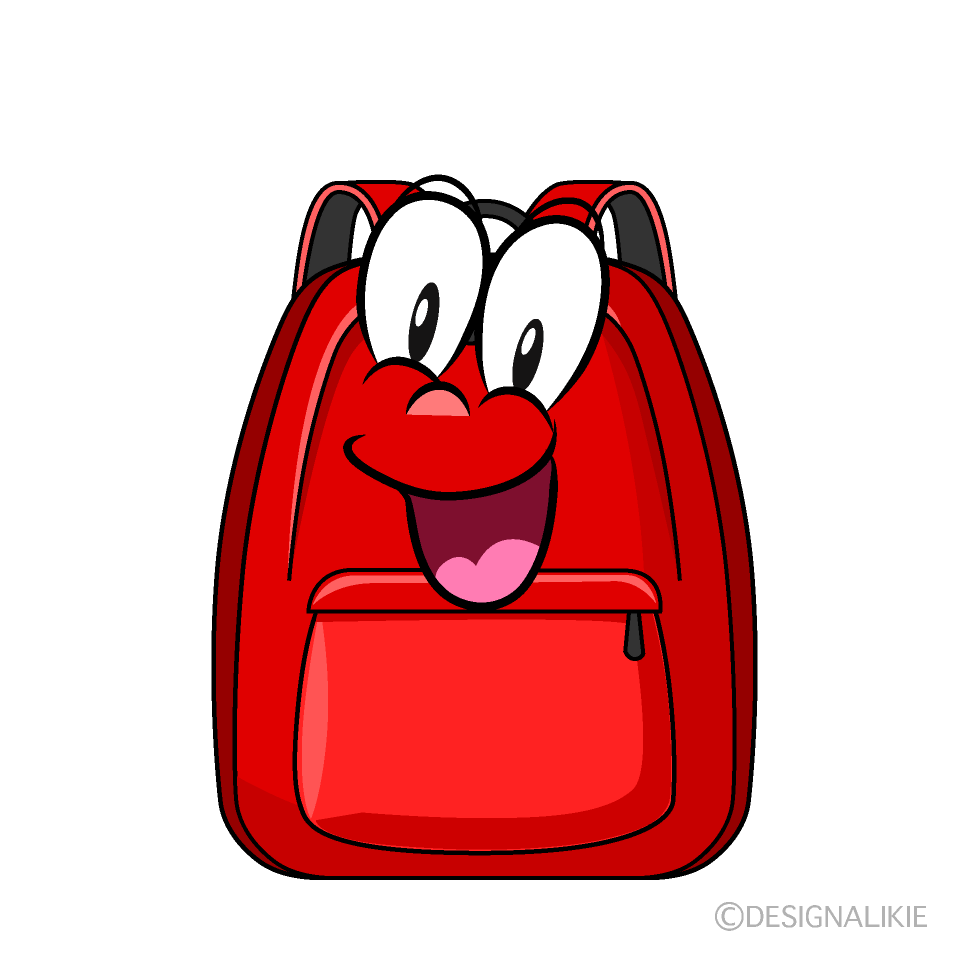 Surprising Backpack Cartoon Character Image