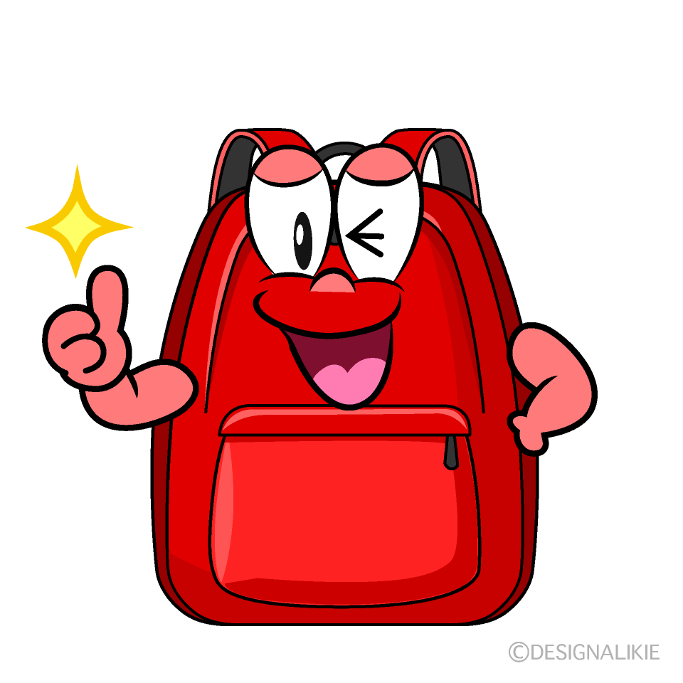 Thumbs up Backpack Cartoon Character Image