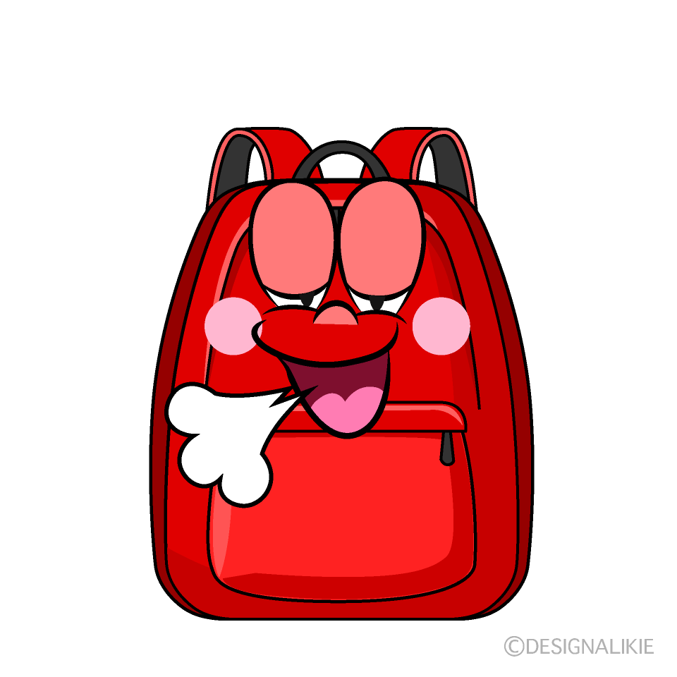 Relaxing Backpack Cartoon Character Image