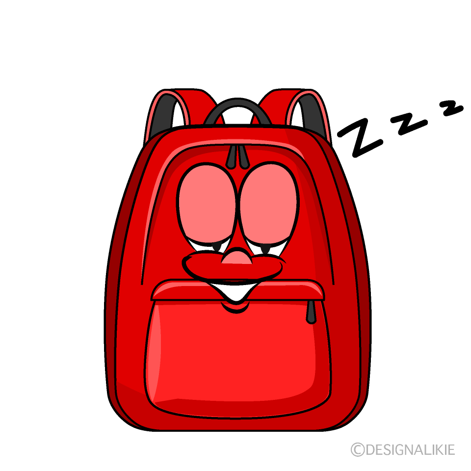 Sleeping Backpack Cartoon Character Image