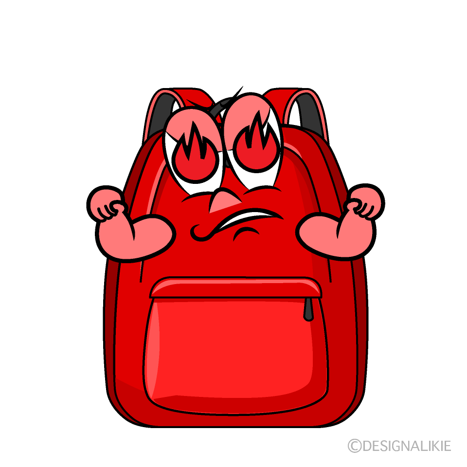 Enthusiasm Backpack Cartoon Character Image