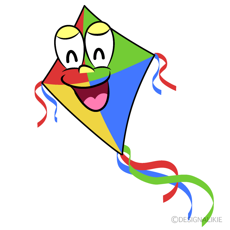 Smiling Kite Cartoon Character Image