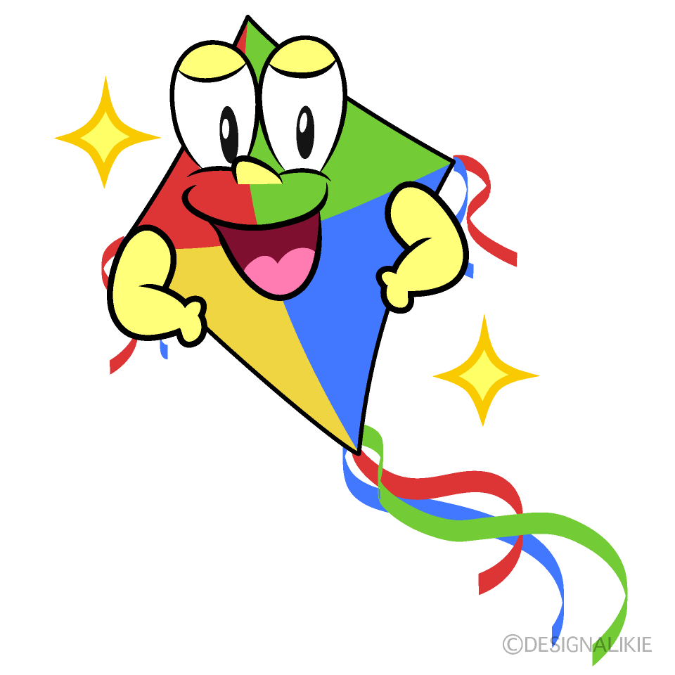 Glitter Kite Cartoon Character Image