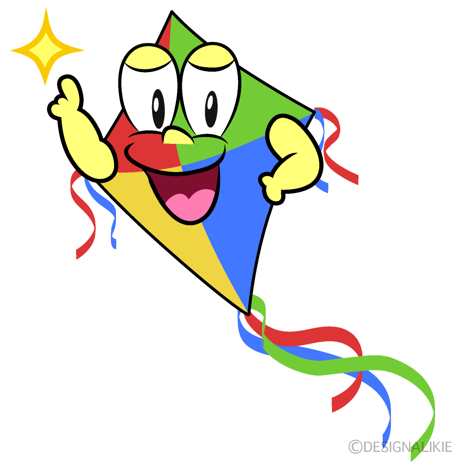 Posing Kite Cartoon Character Image