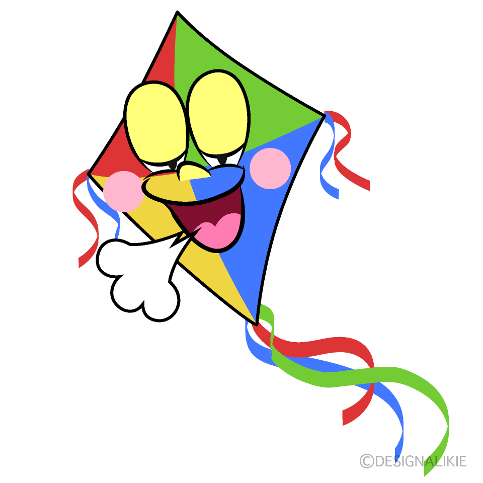 Relaxing Kite Cartoon Character Image