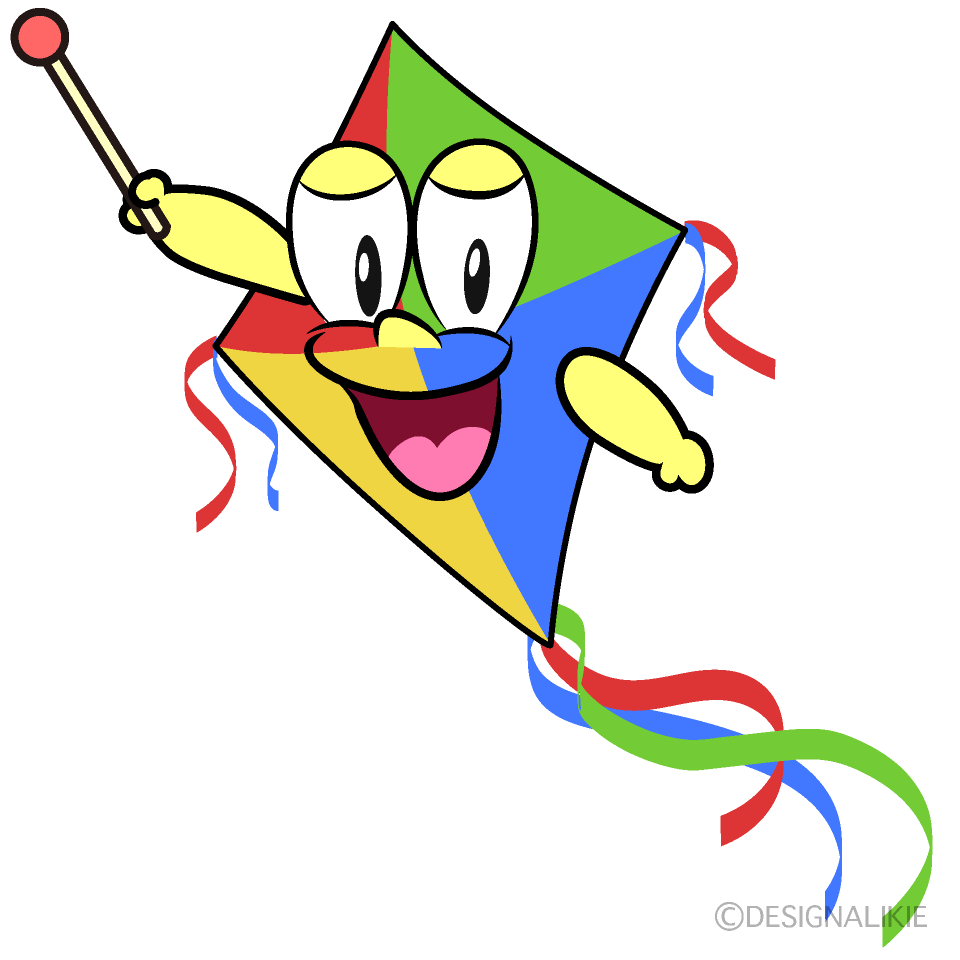 Speaking Kite Cartoon Character Image