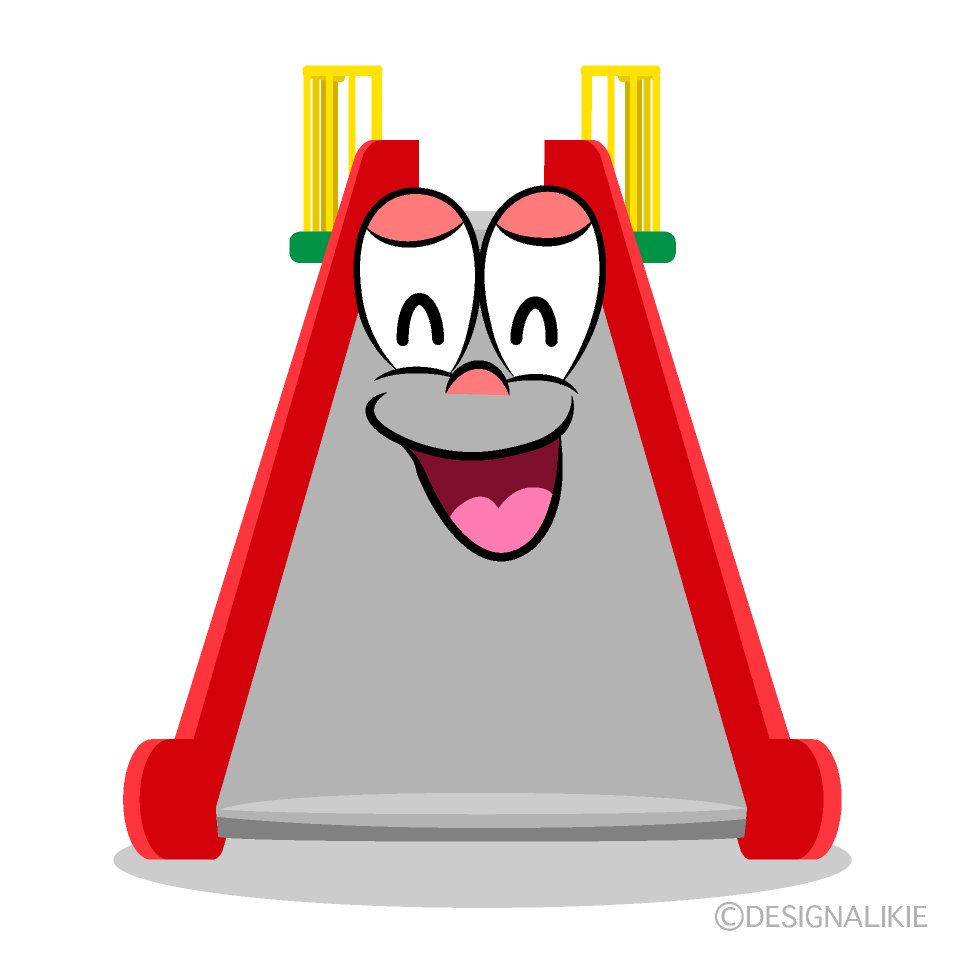 Smiling Slide Cartoon Character Image