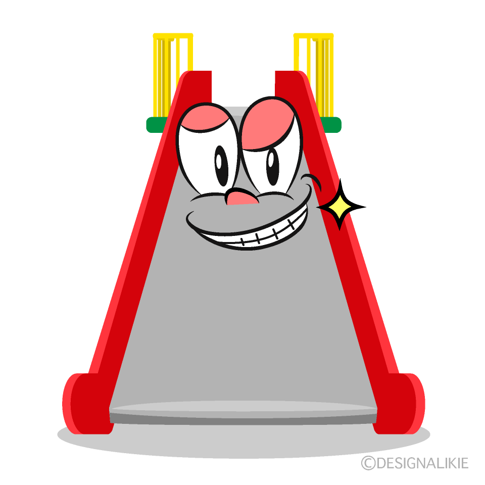 Grinning Slide Cartoon Character Image