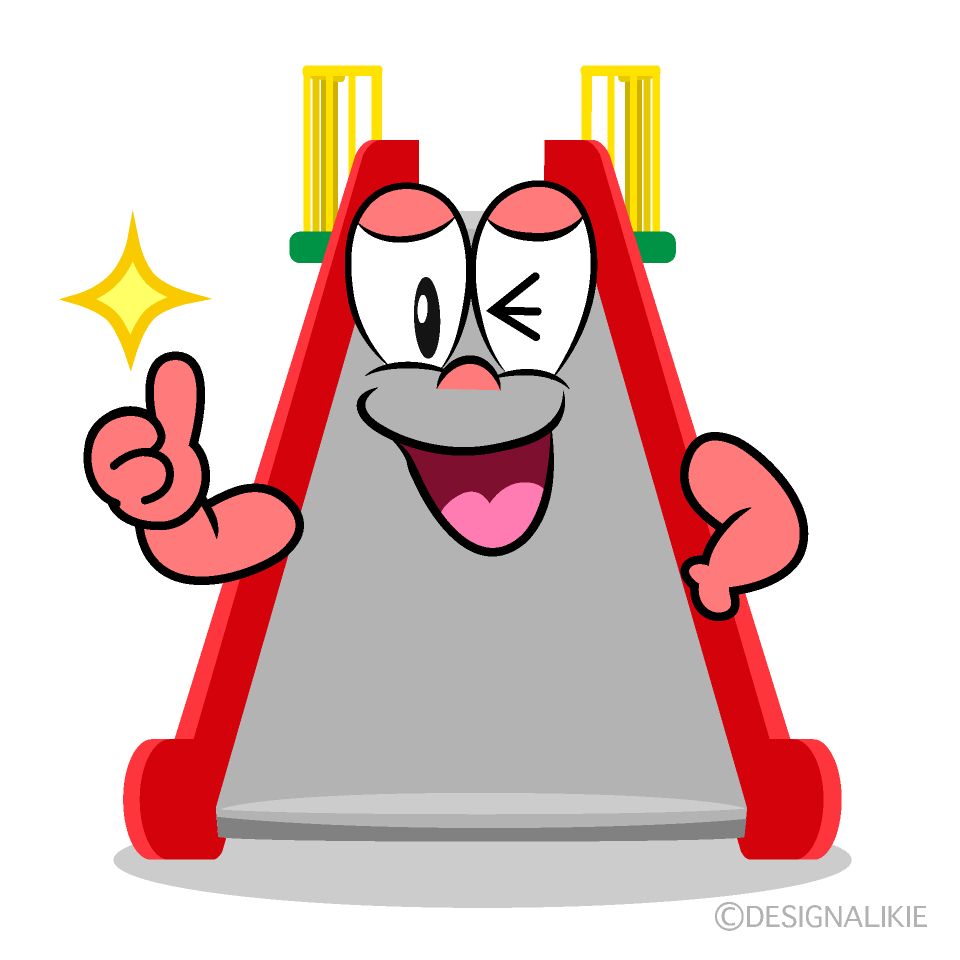 Thumbs up Slide Cartoon Character Image