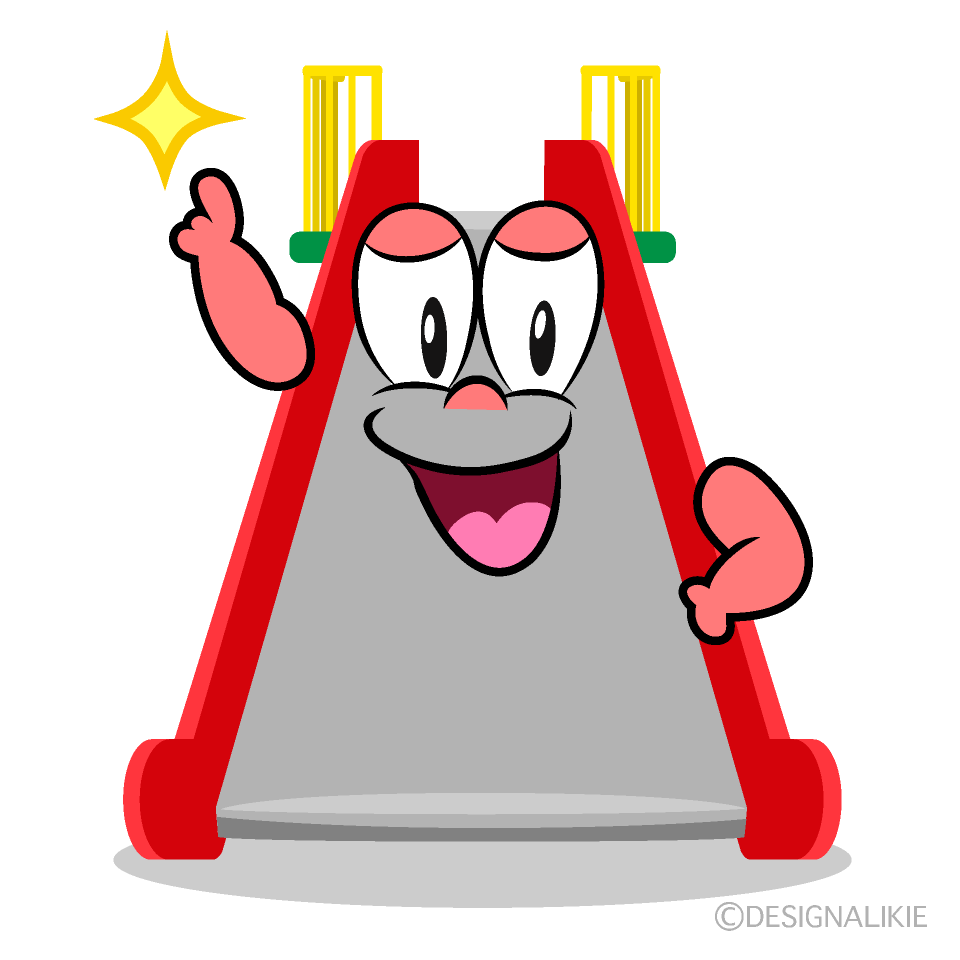 Posing Slide Cartoon Character Image