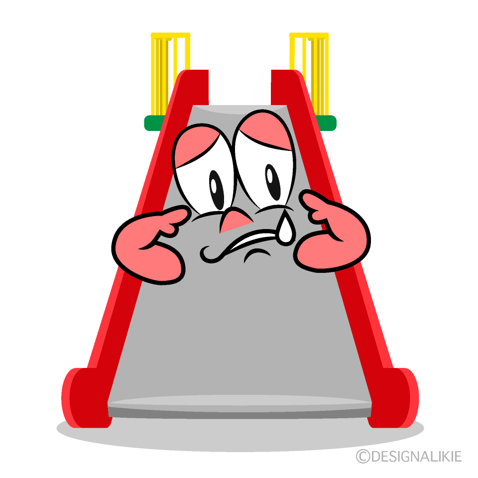 Sad Slide Cartoon Character Image