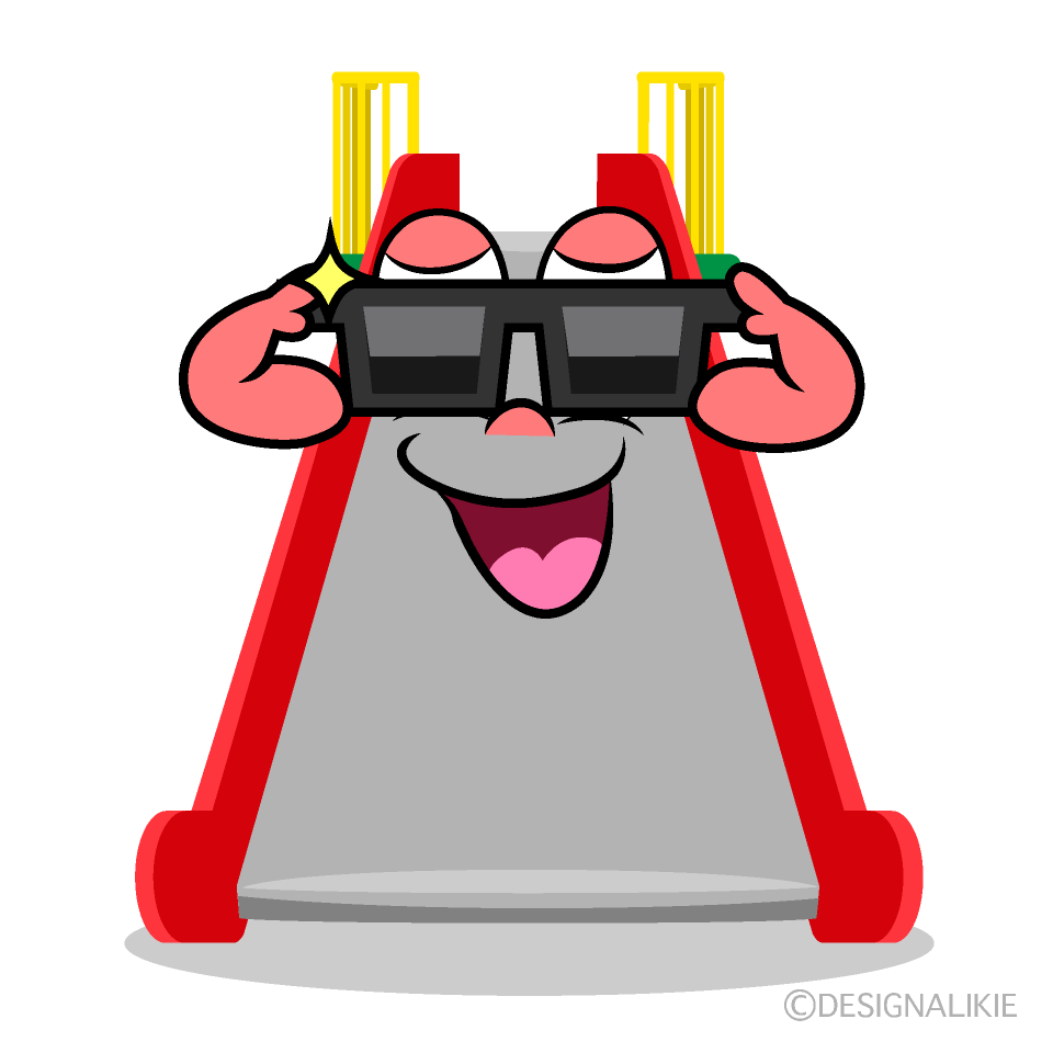 Cool Slide Cartoon Character Image